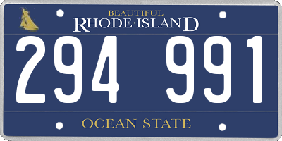 RI license plate 294991