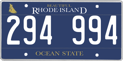 RI license plate 294994