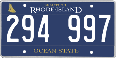 RI license plate 294997