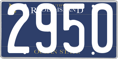 RI license plate 2950