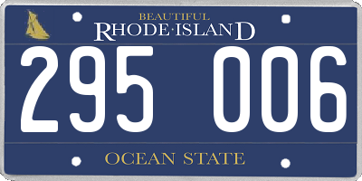 RI license plate 295006