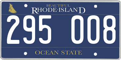 RI license plate 295008