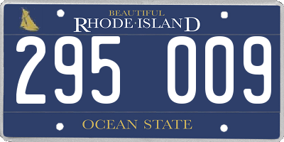 RI license plate 295009