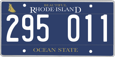 RI license plate 295011