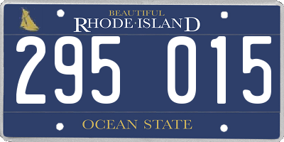 RI license plate 295015