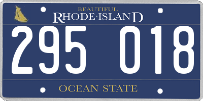 RI license plate 295018