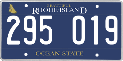 RI license plate 295019