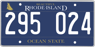 RI license plate 295024
