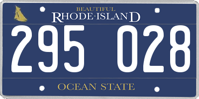 RI license plate 295028