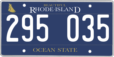 RI license plate 295035