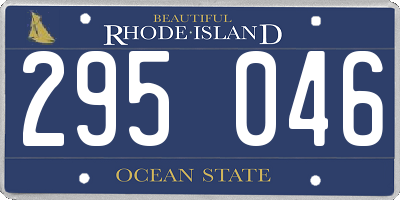 RI license plate 295046
