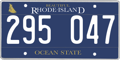 RI license plate 295047