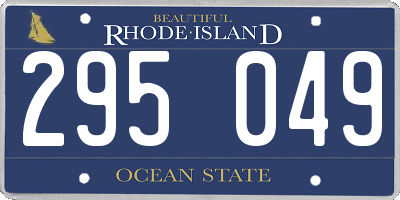 RI license plate 295049