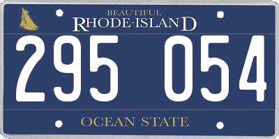 RI license plate 295054