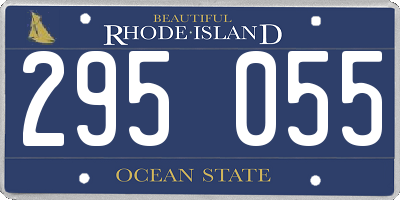 RI license plate 295055