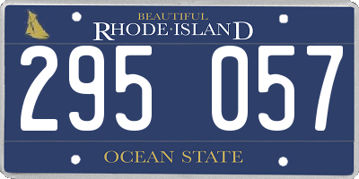 RI license plate 295057