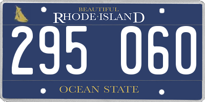 RI license plate 295060