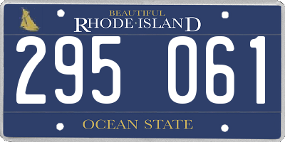 RI license plate 295061