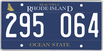 RI license plate 295064