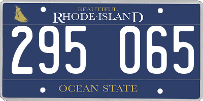 RI license plate 295065