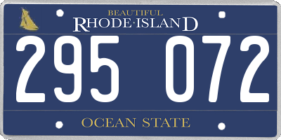 RI license plate 295072
