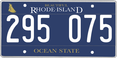 RI license plate 295075
