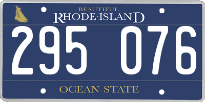 RI license plate 295076