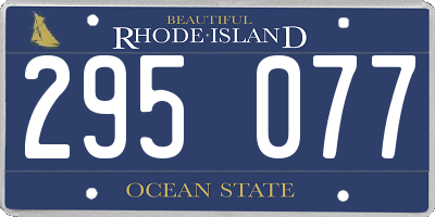 RI license plate 295077