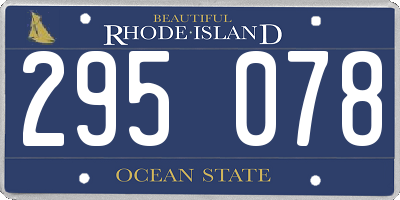 RI license plate 295078