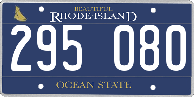 RI license plate 295080