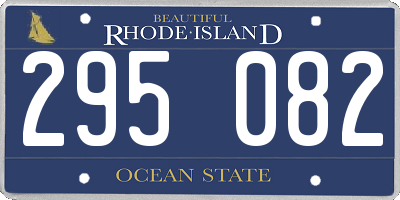 RI license plate 295082