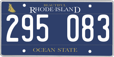 RI license plate 295083