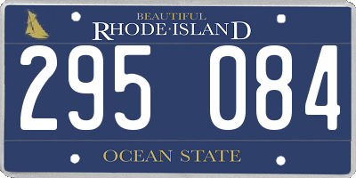 RI license plate 295084