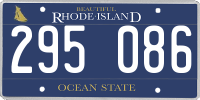 RI license plate 295086