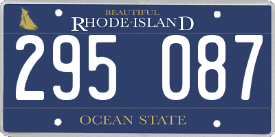 RI license plate 295087