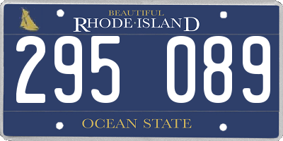 RI license plate 295089