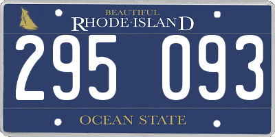 RI license plate 295093