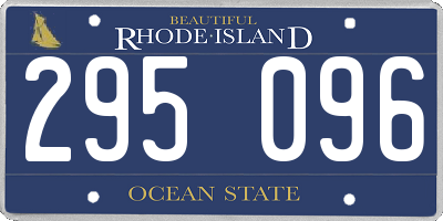 RI license plate 295096