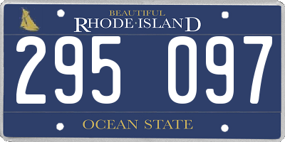 RI license plate 295097