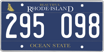 RI license plate 295098