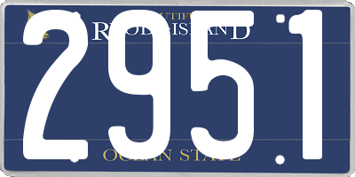 RI license plate 2951
