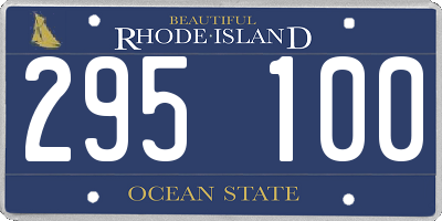 RI license plate 295100