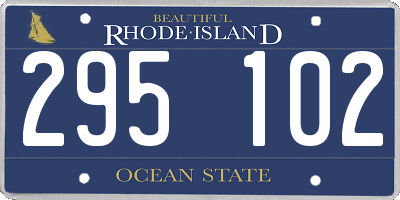RI license plate 295102