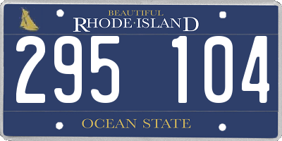 RI license plate 295104
