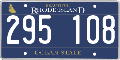 RI license plate 295108