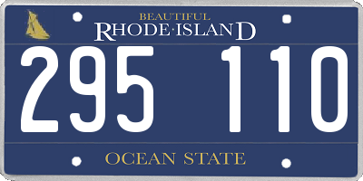 RI license plate 295110