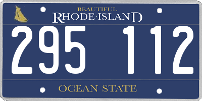 RI license plate 295112