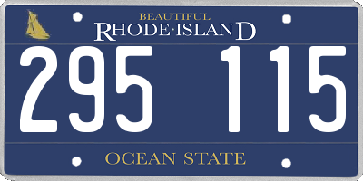 RI license plate 295115