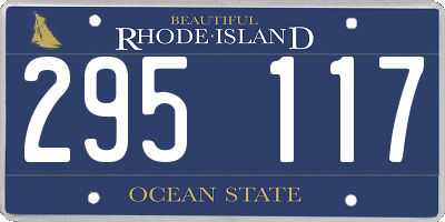 RI license plate 295117