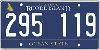 RI license plate 295119